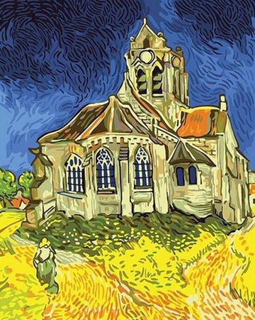 Van Gogh Art 'The Church at Auvers' Paint By Numbers Kit