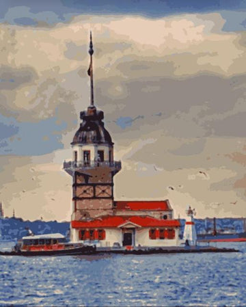 Maiden's Tower in Istanbul Paint By Numbers Kit