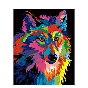 Psychedelic Wolf Paint By Numbers Kit