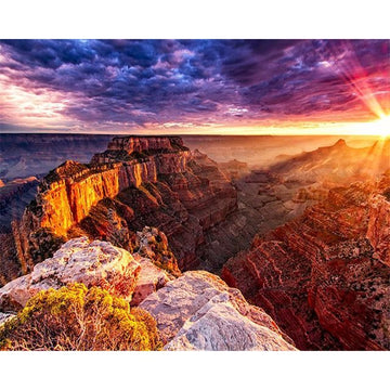 Grand Canyon National Park 'North Rim Sunrise' Paint By Numbers Kit