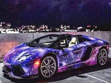 Lamborghini Under the Stars Diamond Paint By Numbers Kit