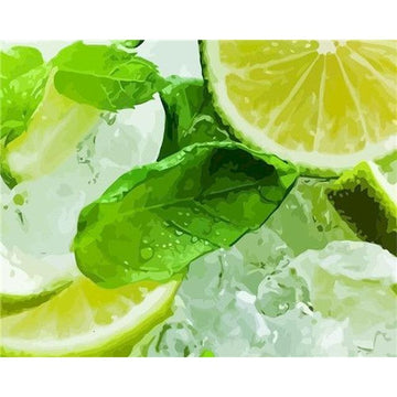 Citrus Fruit 'Chilled Lime' Paint By Numbers Kit