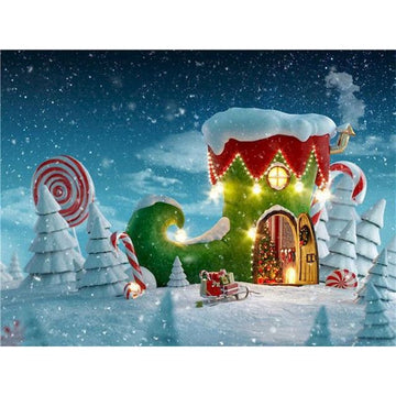 Christmas Wonderland 'Elf Shoe House' Paint By Numbers Kit