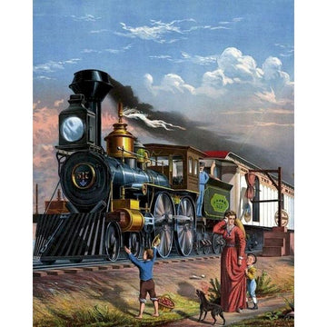 Vintage Train 'Lightning Express' Paint By Numbers Kit