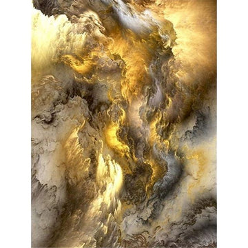 Colorful Frame 'Freehand Style Golden Lightning' Paint By Numbers Kit
