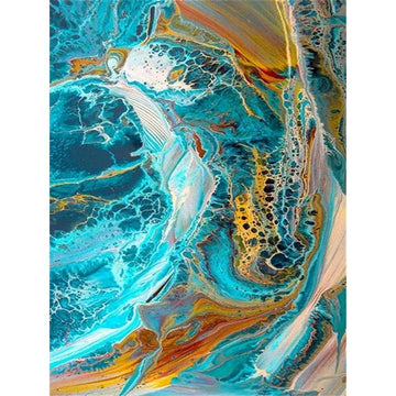 Colorful Frame 'Sand and Waves' Paint By Numbers Kit