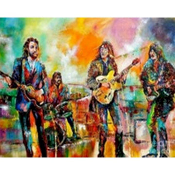 The Beatles on the Rooftop Portrait Paint By Numbers Kit