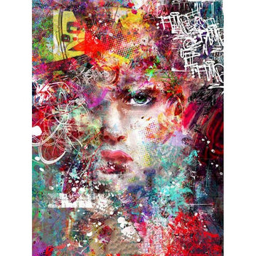 Women Portrait 'Graffiti Face' Paint By Numbers Kit