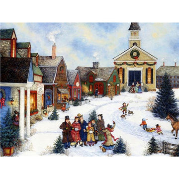 Christmas Village 'Medieval Architecture' Paint By Numbers Kit