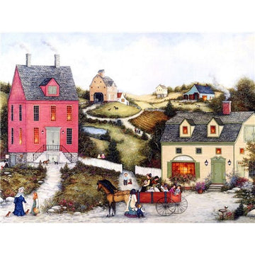 Small Town 'Medieval Architecture' Paint By Numbers Kit