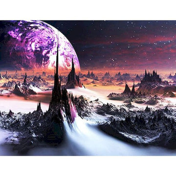 Universe 'Purple Sci-Fi Space' Paint By Numbers Kit