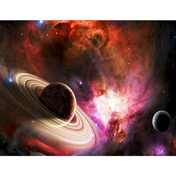 Universe 'Planet Saturn and Galaxy' Paint By Numbers Kit