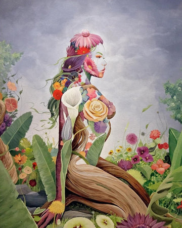 Women's Flower 'Live Simplicity' Paint By Numbers Kit