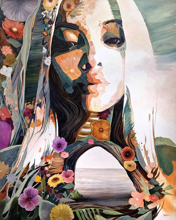 Women's Flower 'Blooming Bridge To Beauty' Paint By Numbers Kit.