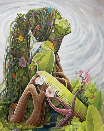Women's Flower 'Green Living' Paint By Numbers Kit