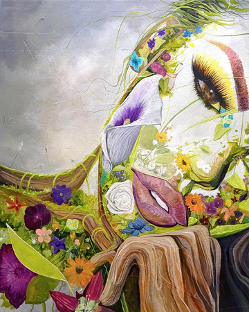 Women's Flower 'Stare through the Soul' Paint By Numbers Kit