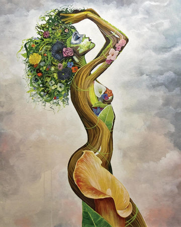 Women's Flower 'Curves That Could Reach The Sky' Paint By Numbers Kit