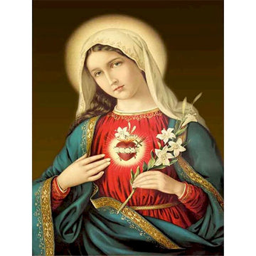 Virgin Mary 'Holy Sacred Mary' Paint By Numbers Kit