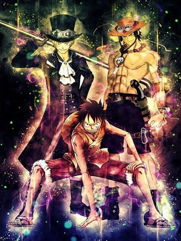 One Piece '3 Brothers' Paint By Numbers Kit