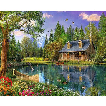 Lakeside Cabin Paint By Numbers Kit