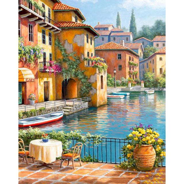 YEESAM ART Pittura Con Numeri Su Tela 40x50 Cm – Kit Fai Da Te Per Adulti E Bambini, Colori Acrilici E Pennelli Inclusi