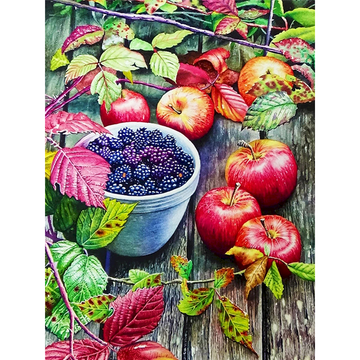 Apples and Blackberry Cup Paint By Numbers Kit