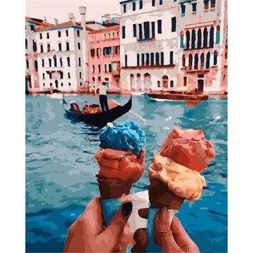 Italy 'Venice Canal | Sweet Gelato' Paint By Numbers Kit