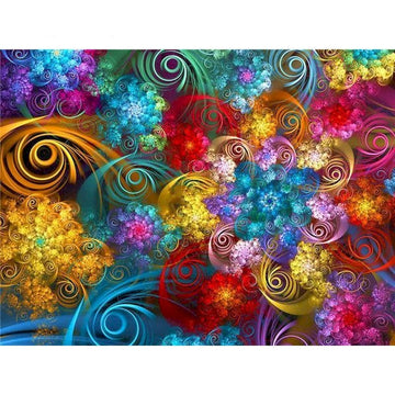 Trippy Floral Art Paint By Numbers Kit