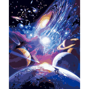 Space 'Planets and Galaxy' Paint By Numbers Kit