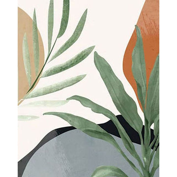Tropical Abstract 'Island Leaf' Paint By Numbers Kit