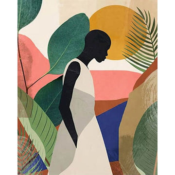 Tropical Abstract 'Passing Through' Paint By Numbers Kit