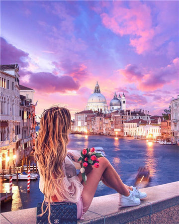 Italy 'Romantic Grand Canal' Paint By Numbers Kit