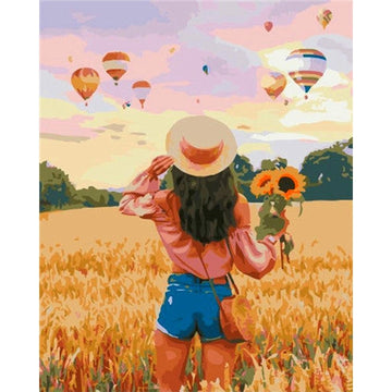 Balloon Festival 'Sunflower and Field' Paint By Numbers Kit