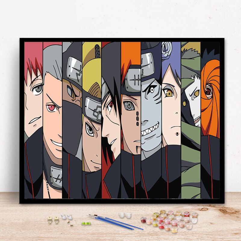 Naruto 'Sasuke x Naruto Tailed Beast' Paint By Numbers Kit