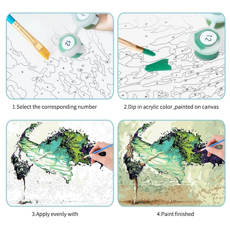 White Mandevilla Vine Paint By Numbers Kit