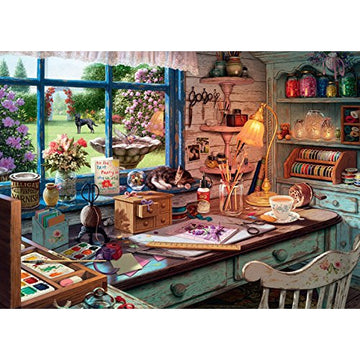 A Busy Table On a Lazy Afternoon 'Cat and Dog' Paint By Numbers Kit