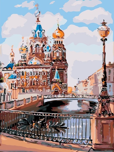 St. Basils Cathedral in Moscow Paint By Numbers Kit