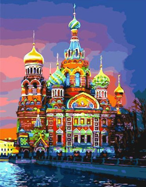 The Church of the Savior on Spilled Blood Colorful 'Version 14.0' 
Paint By Numbers Kit