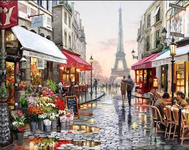 Streets of Paris Paint By Numbers Kit