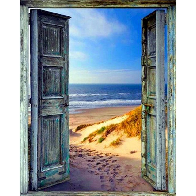 Open Door to The Sea 'Foot Print in the Sand' Paint By Numbers Kit
