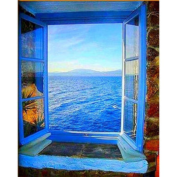 Open Window to The Sea 'Ocean View' Paint By Numbers Kit