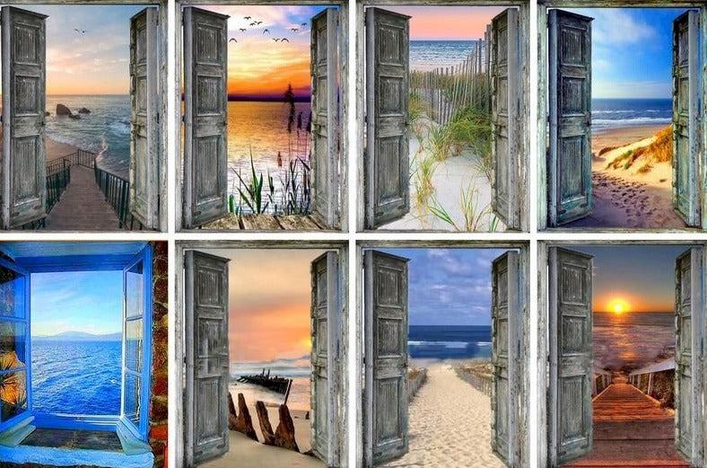 Open Door to The Sea 'Morning at the Beach' Paint By Numbers Kit