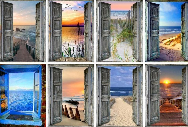 Open Door to The Sea 'Open Beach' Paint By Numbers Kit