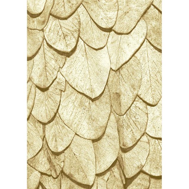 Acute Shaped Gold Leaves Paint By Numbers Kit