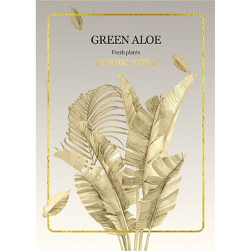 Aristate Shaped Gold Tropical Leaves Nordic Style Paint By Numbers Kit