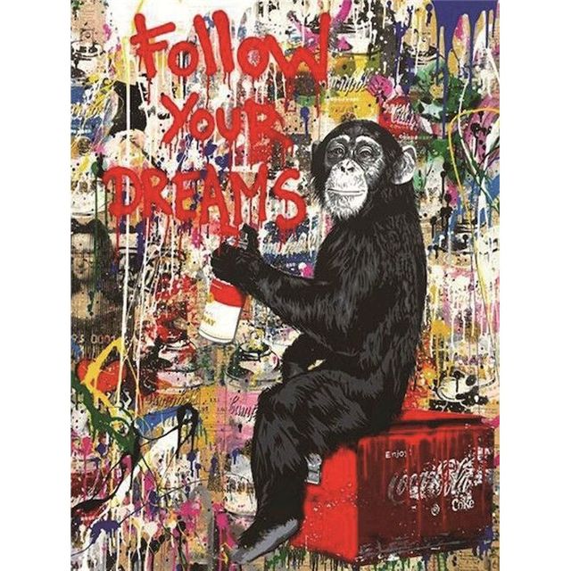Macaque 'Follow Your Dreams' Paint By Numbers Kit