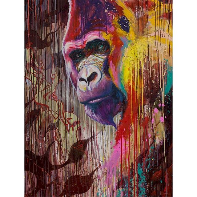 Gorilla 'Raindrops' Paint By Numbers Kit