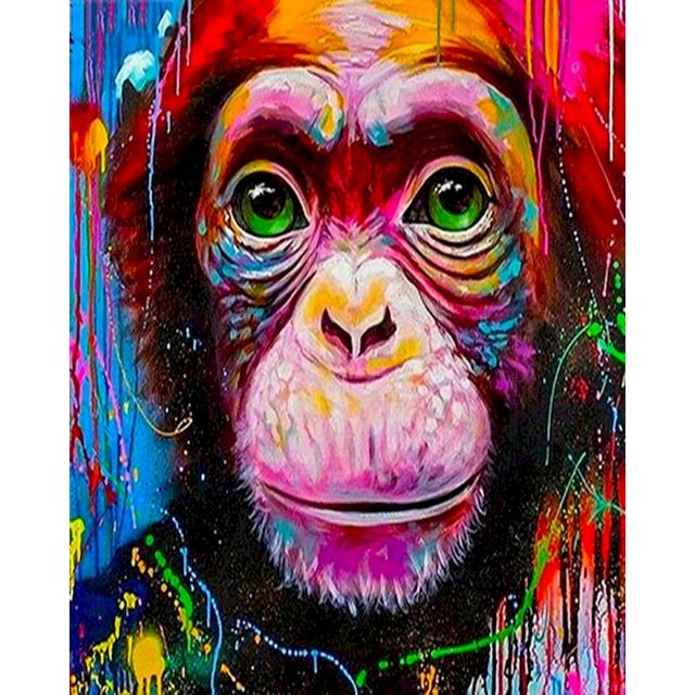 Macaque 'Brilliant Face' Paint By Numbers Kit