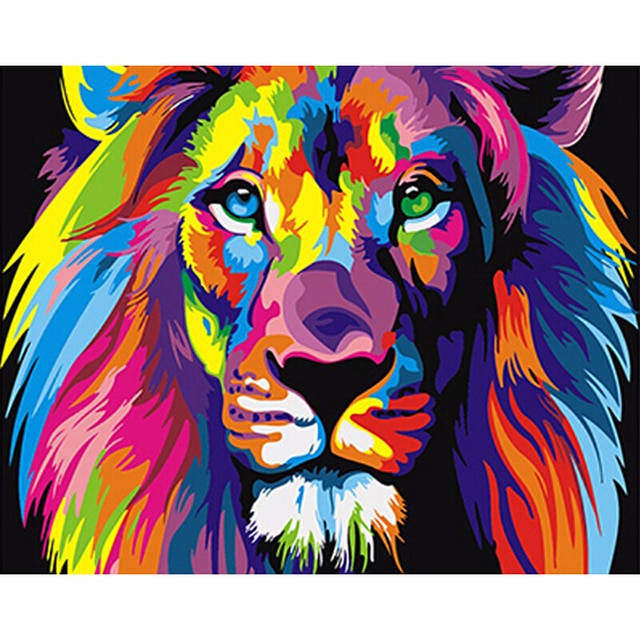 Psychedelic Lion Paint By Numbers Kit