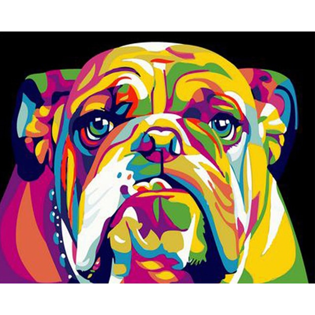 Psychedelic Bulldog Paint By Numbers Kit